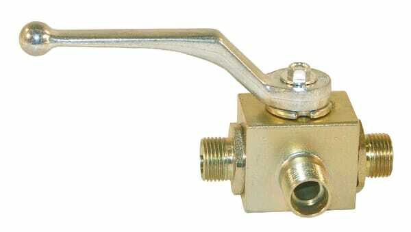 Pièces agricoles - Hydraulique - Vanne à bille 3v. 8L alésage T