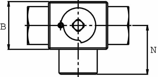 Pièces agricoles - Hydraulique - Robinet a 3 voies 3/8BSP