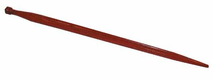 Dent de chargeur, droite, section en double T 36x810mm, extrémité pointue avec écrou M22x1,5mm, rouge, SHW