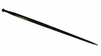 Dent de chargeur, droite, section en double T 36x600mm, extrémité pointue avec écrou M22x1,5mm, rouge, SHW