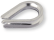 Sachet 10 cosses-coeur inox A4 longueur 17, Largeur 10, pour cable de diamètre 3 (par 1)