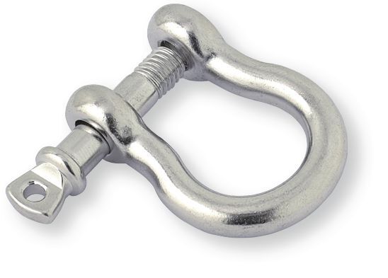 Boulonnerie, quincaillerie - Visserie boulonnerie - Sachet 4 manilles lyres inox A4 ouverture 17, longueur 34, diamètre de l'axe 8, C.M.U. 540 kg (par 1)