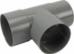 Raccord en T PVC 80 mm gris