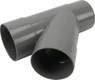 Raccord en T PVC 80 mm gris