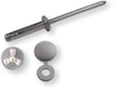 Kit de fixation gris pour plaque d'immatriculation (par 1)