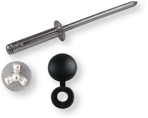 Boulonnerie, quincaillerie - Visserie boulonnerie - Kit de fixation noir pour plaque d'immatriculation (par 1)