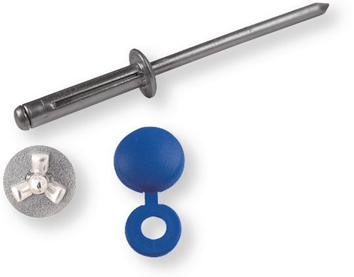 Boulonnerie, quincaillerie - Visserie boulonnerie - Kit de fixation bleu pour plaque d'immatriculation (par 1)