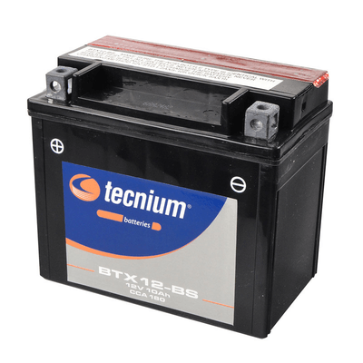 Pièces Quad & Motos - Electrique - Batterie TECNIUM sans entretien avec pack acide - BTX12-BS