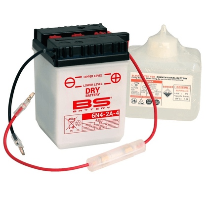 Pièces Quad & Motos - Electrique - Batterie BS BATTERY conventionnelle avec pack acide - 6N4-2A-4 (6V)