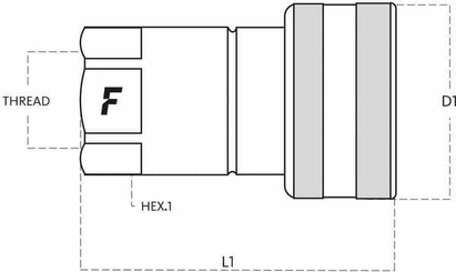 Pièces agricoles - Hydraulique - Raccord rapide femelle 1/4" - 1/4" BSP