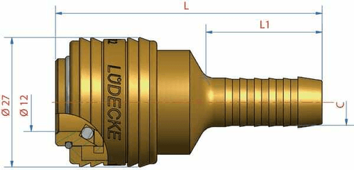 Pièces agricoles - Pièce pneumatique - Raccord rapide+embout 8mm