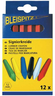 Pièces agricoles - Outils atelier - Craie jaune 12 pièces