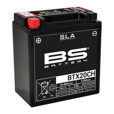 Pièces Quad & Motos - Electrique - Batterie BS BATTERY SLA sans entretien activé usine - BTX20CH