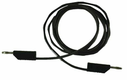 Câble 2 fiches 4mm noir 2m