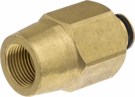 Pièces agricoles - Hydraulique - Adaptateur K-Lock filetage femelle TR22 x filetage femelle 3/8“, laiton