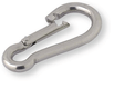 Sachet 4 mousquetons alpins inox A4 longueur 80, Ouverture 11, diamètre 8, C.M.U.225 kg (par 1)