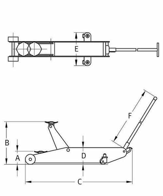 Pièces agricoles - Outils atelier - Cric roulant 10t