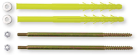Kit de fixation pour chaudière murale diamètre cheville 12 x longueur 130 pour mur sans isolant avec vis double filet filetage
