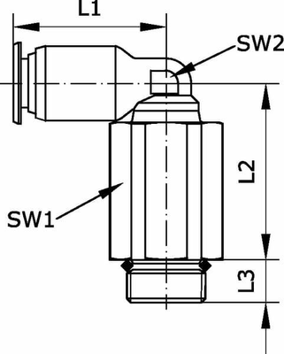 Pièces agricoles - Pièce pneumatique - Raccord enfichable L 6x1/8"