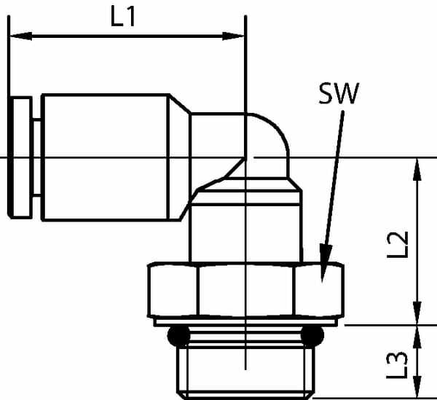 Pièces agricoles - Pièce pneumatique - Raccord enfichable L 6x1/8"
