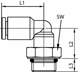 Pièces agricoles - Pièce pneumatique - Raccord enfichable L 10x1/4"