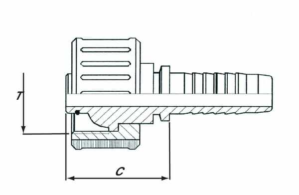 Pièces agricoles - Hydraulique - Raccord à sertir non-conique DN08-M22x1,5-Inox Kärcher