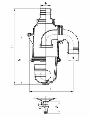 Pièces agricoles - Fertilisation & Lisier - Syphon 60 mm