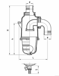 Pièces agricoles - Fertilisation & Lisier - Syphon 60 mm