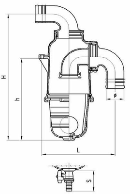 Pièces agricoles - Fertilisation & Lisier - Siphon coudé 45 mm