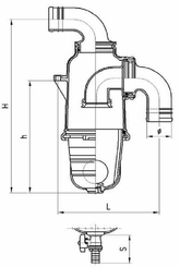 Pièces agricoles - Fertilisation & Lisier - Siphon coudé 45 mm