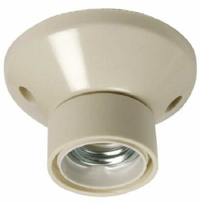 Pièces agricoles - Outils atelier - Socle de plafond E27 blanc