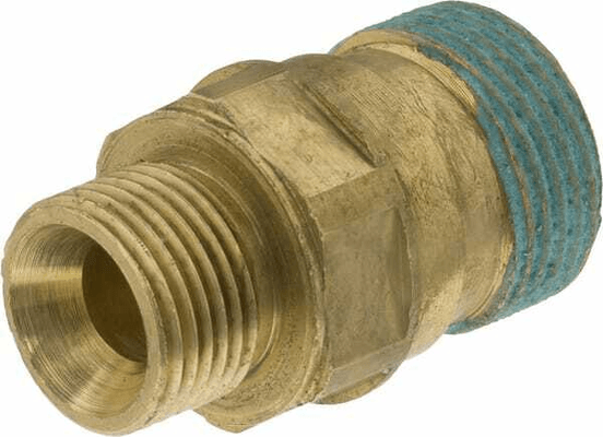 Pièces agricoles - Hydraulique - Adaptateur K-Lock filetage mâle TR22 x filetage mâle 3/8“, laiton