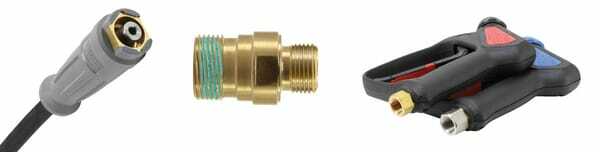 Pièces agricoles - Hydraulique - Adaptateur K-Lock filetage mâle TR22 x filetage mâle 3/8“, laiton