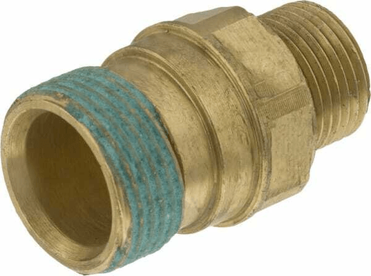 Pièces agricoles - Hydraulique - Adaptateur K-Lock filetage mâle TR22 x filetage mâle 3/8“, laiton