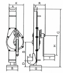 Pièces agricoles - Outils atelier - Cric à crémaillère 1,5 t