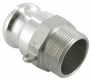 Camlock Type F 1-1/2" filetage mâle en aluminium