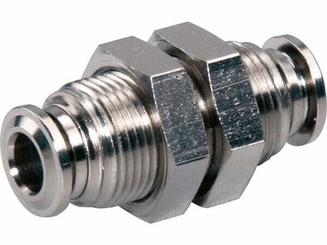 Pièces agricoles - Pièce pneumatique - Raccord cloison droit 8 mm