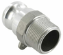 Camlock Type F 1-1/4" filetage mâle en aluminium