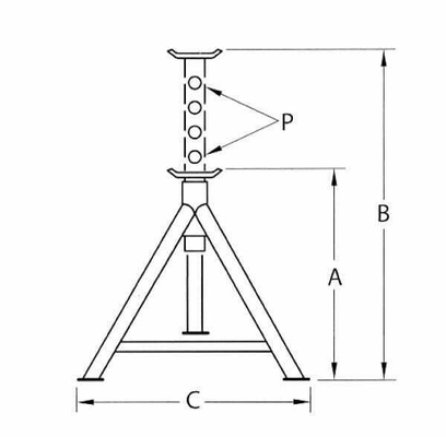 Pièces agricoles - Outils atelier - Chandelle 2 tonnes H