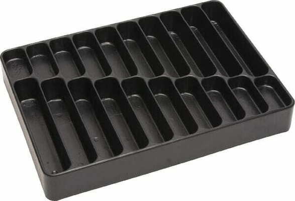 Pièces agricoles - Outils atelier - Insert avec 20 compartiments, en plastique, pour forets