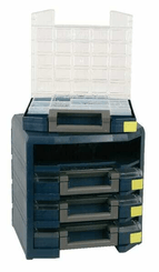 Pièces agricoles - Outils atelier - Caisson de transport 4 boîtes HandyBoxxser 4x5x5