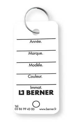 Boulonnerie, quincaillerie - Visserie boulonnerie - Sachet 100 étiquettes porte-clés blanches (par 1)