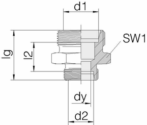 Pièces agricoles - Hydraulique - Union de réduction 8L - 6L