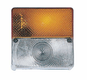 Feu de direction et de position Halogène, avant, carré, 12V, ambre/transparent, boulonné, fiche plate, Geka