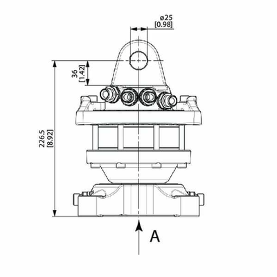 Pièces agricoles - Hydraulique - Rotator 30kN Bride 4x17mm Carr