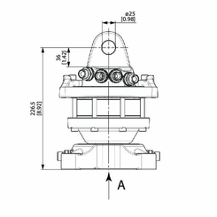 Pièces agricoles - Hydraulique - Rotator 30kN Bride 4x17mm Carr