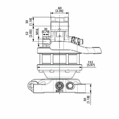 Pièces agricoles - Hydraulique - Rotator 30kN Bride 4x17mm Carr