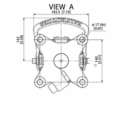 Pièces agricoles - Hydraulique - Rotator 30kN Bride 4x17mm Carr