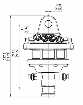 Pièces agricoles - Hydraulique - Rotator 30kN Cardan 49,5mm Tro