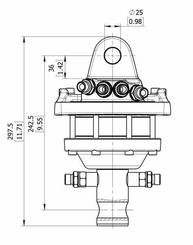Pièces agricoles - Hydraulique - Rotator 30kN Cardan 49,5mm Tro